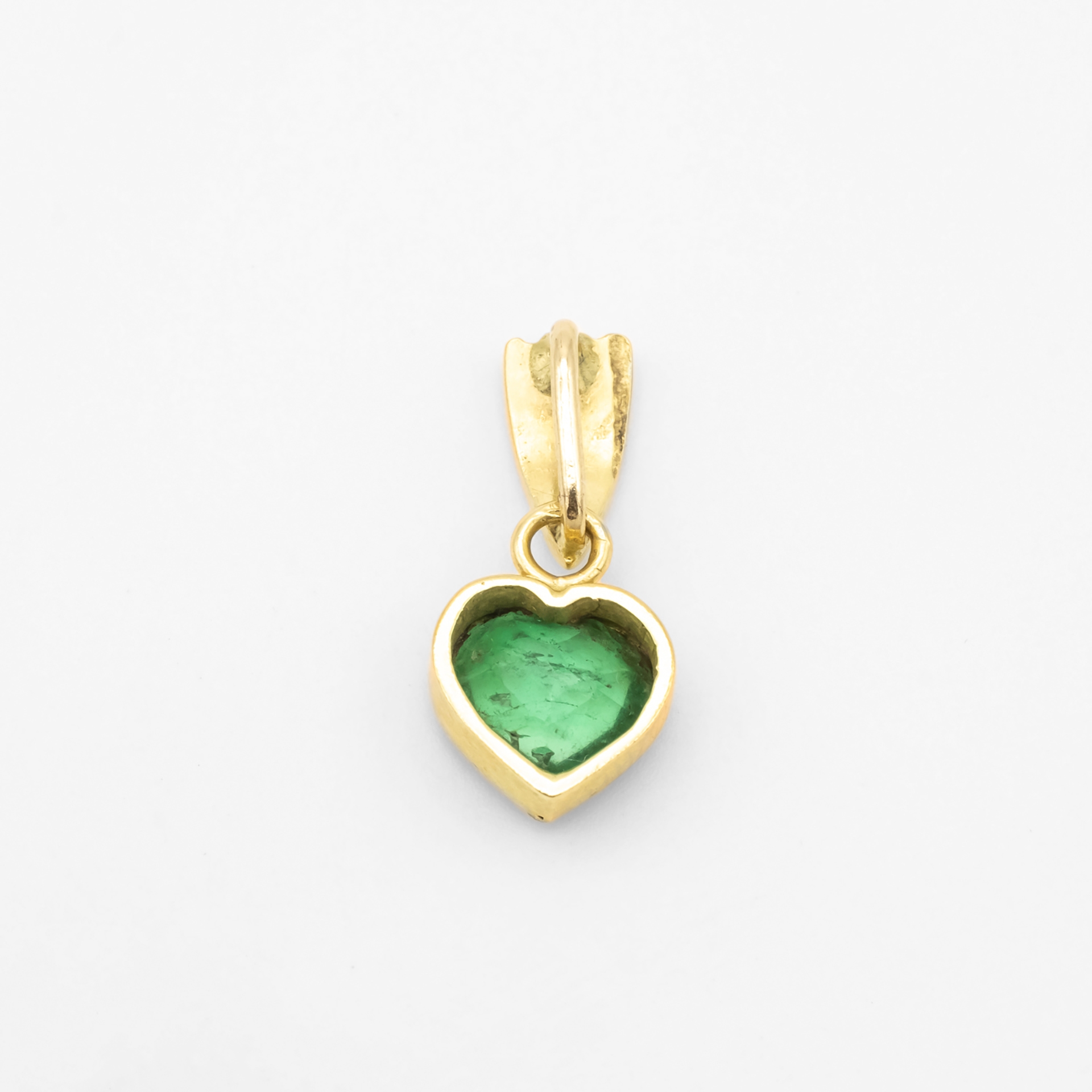 Pendentif cœur émeraude