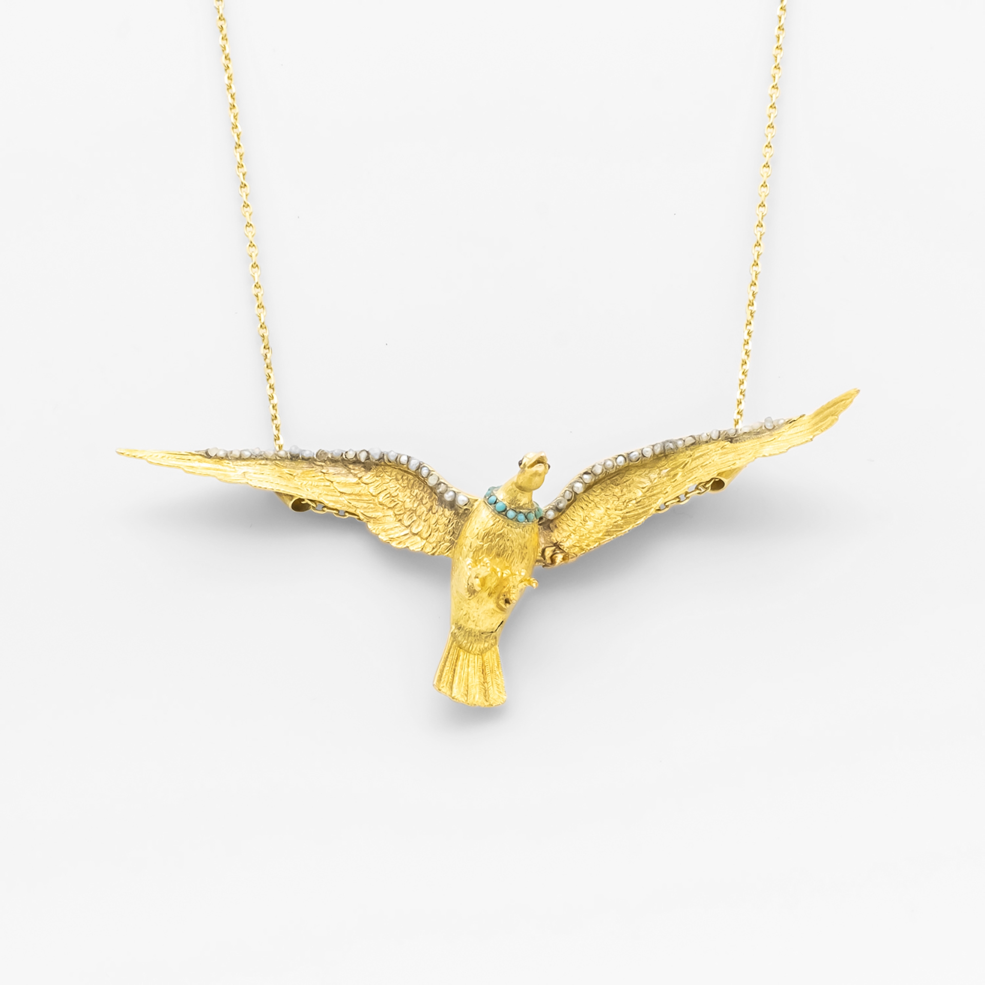 Collier Oiseau Art Nouveau