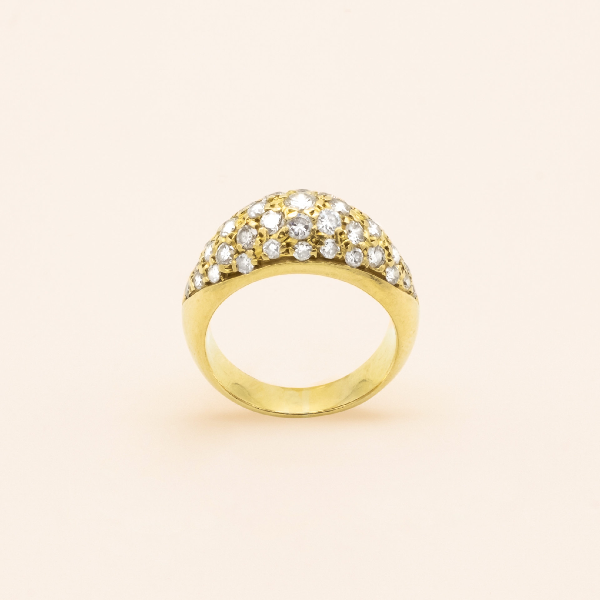 Bague jonc diamants